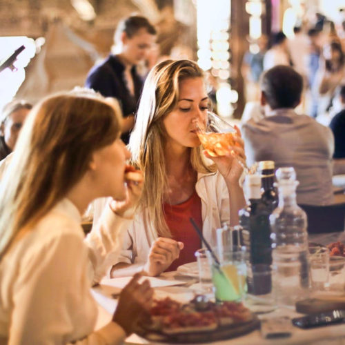 Women Dining at Mamas Greek Cuisine